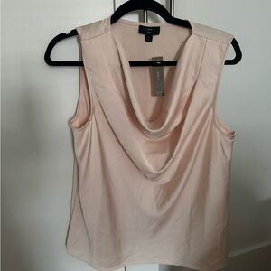 J.Crew Baby Pink Sleeveless Cowl Neck Top